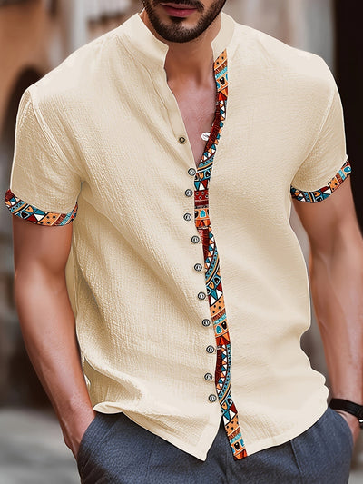 Kai Morgan | Color Block Tribal Cotton Shirt