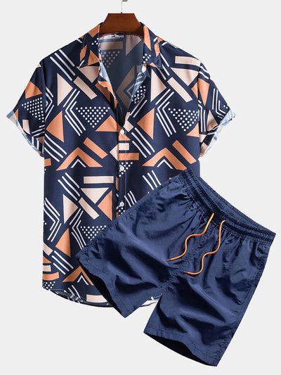Digital Printed casual Short Sleeved Set