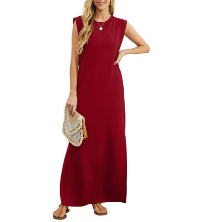 Romaisa | Casual-Chic Maxi Dress with Slit Detail