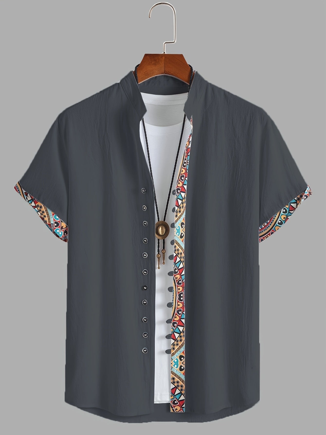 Kai Morgan | Color Block Tribal Cotton Shirt