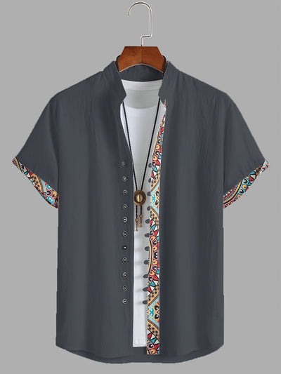Kai Morgan | Color Block Tribal Cotton Shirt