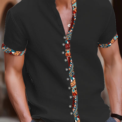 Kai Morgan | Color Block Tribal Cotton Shirt