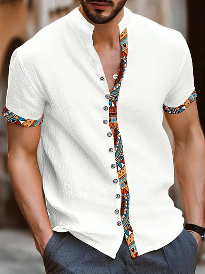 Kai Morgan | Color Block Tribal Cotton Shirt
