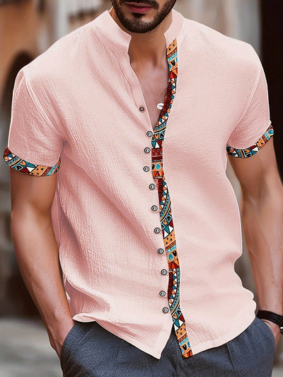 Kai Morgan | Color Block Tribal Cotton Shirt