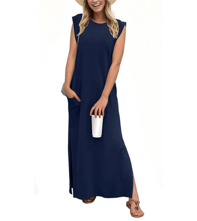 Romaisa | Casual-Chic Maxi Dress with Slit Detail