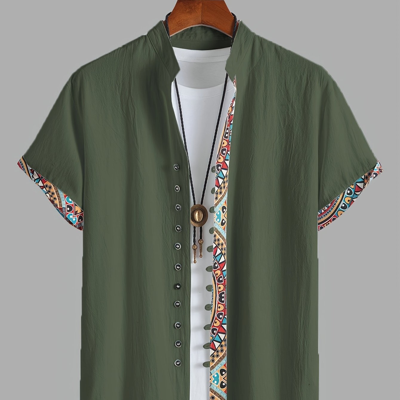 Kai Morgan | Color Block Tribal Cotton Shirt