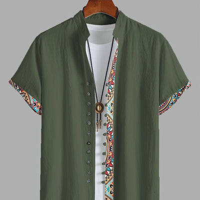 Kai Morgan | Color Block Tribal Cotton Shirt