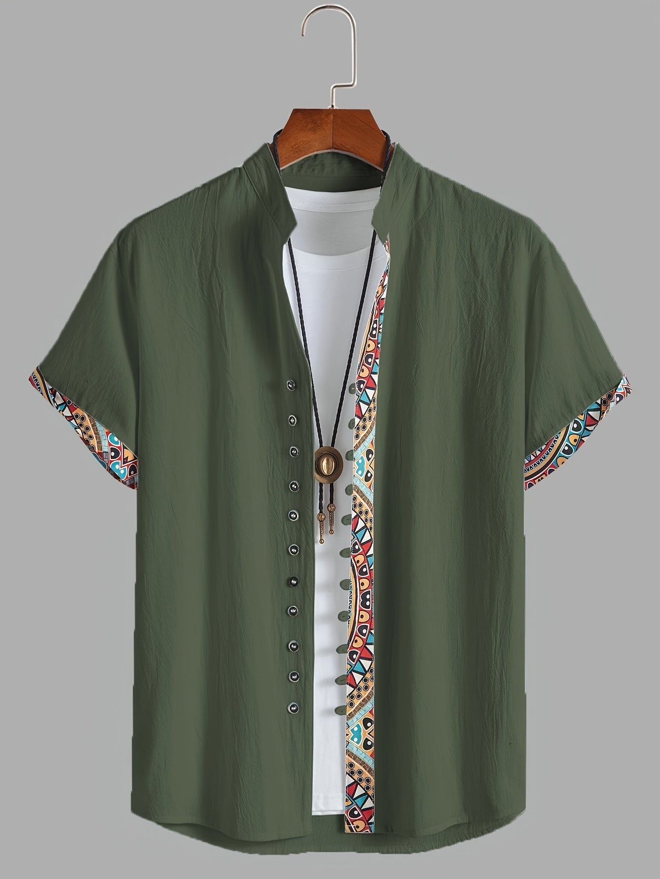 Kai Morgan | Color Block Tribal Cotton Shirt