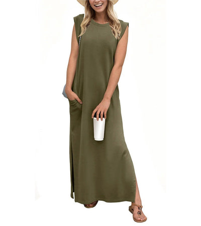 Romaisa | Casual-Chic Maxi Dress with Slit Detail