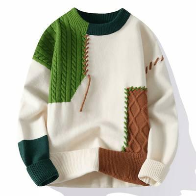 Eloise - Knitted patchwork jumper