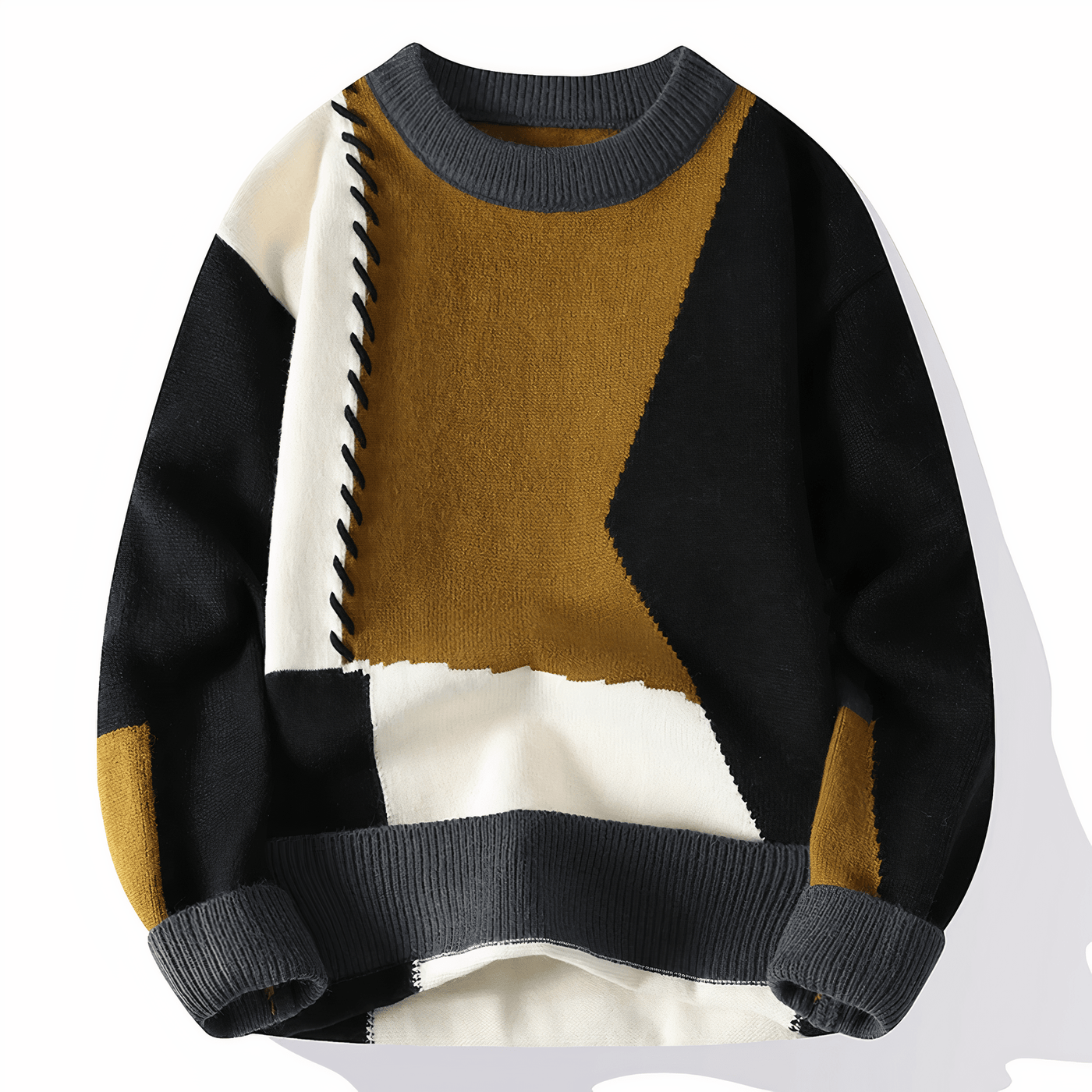 Eloise - Knitted patchwork jumper