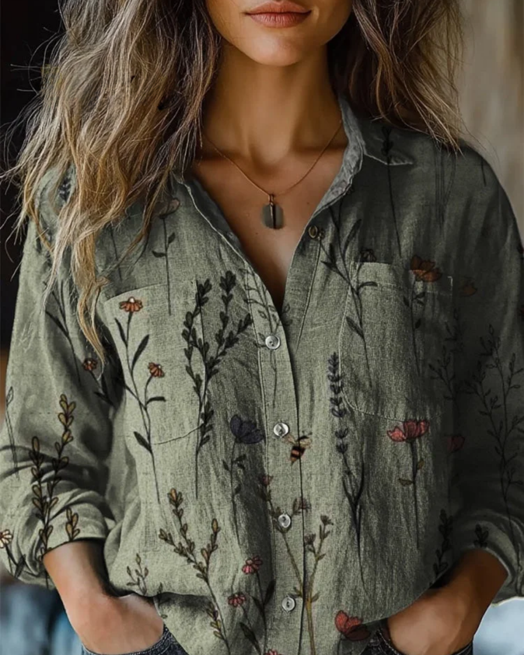 Isaline – Vintage Cotton Long Sleeve Shirt
