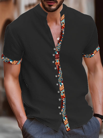 Kai Morgan | Color Block Tribal Cotton Shirt