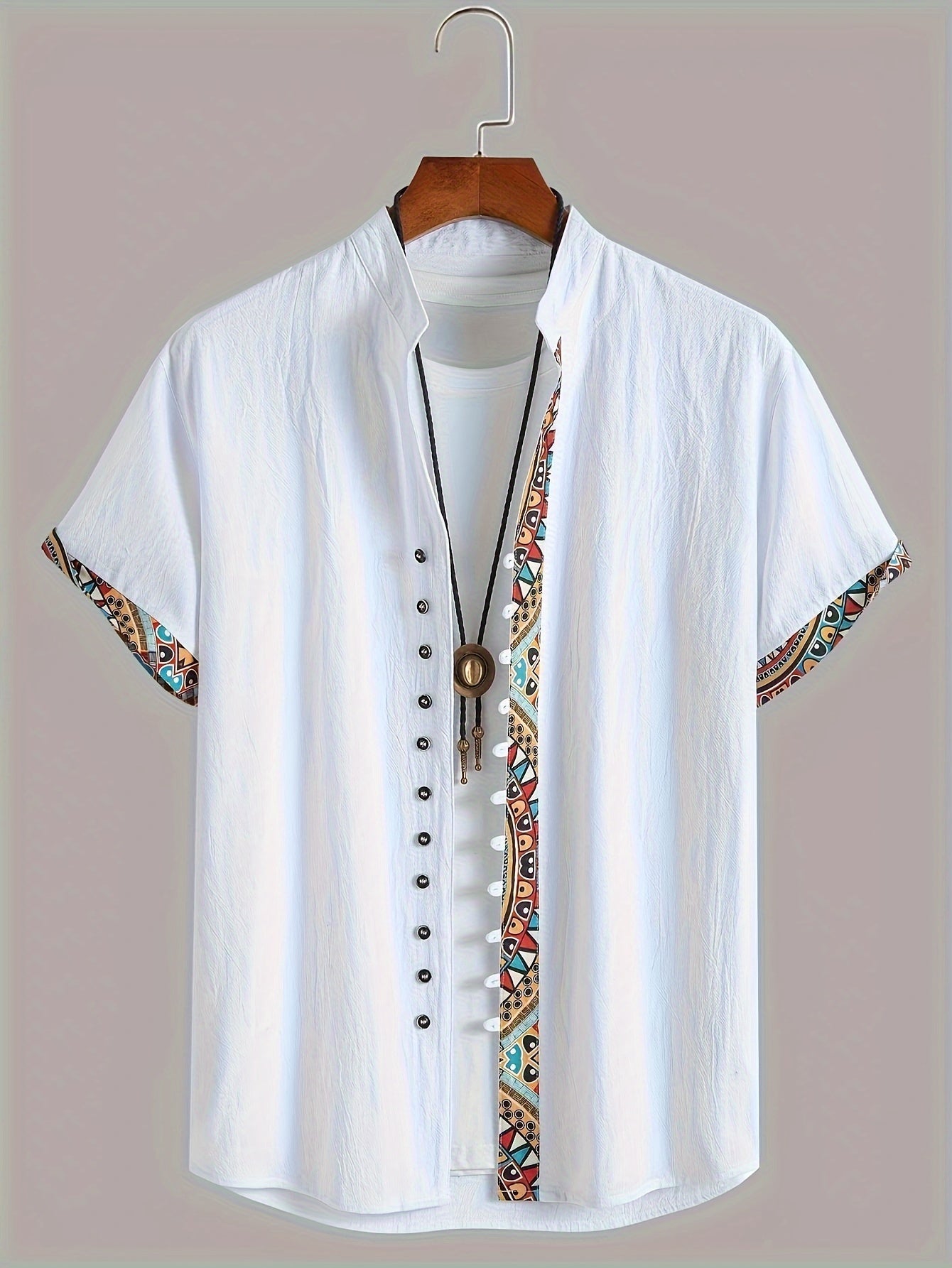 Kai Morgan | Color Block Tribal Cotton Shirt