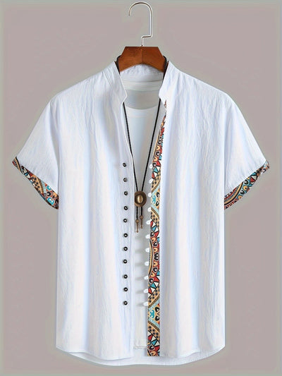 Kai Morgan | Color Block Tribal Cotton Shirt