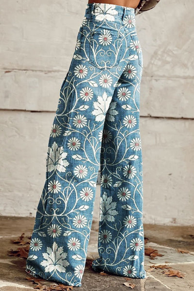 Alberta - Printed Wide-Leg Pants