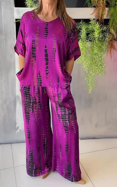 Maelis – Casual Two-Piece Satin Set
