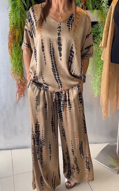Maelis – Casual Two-Piece Satin Set