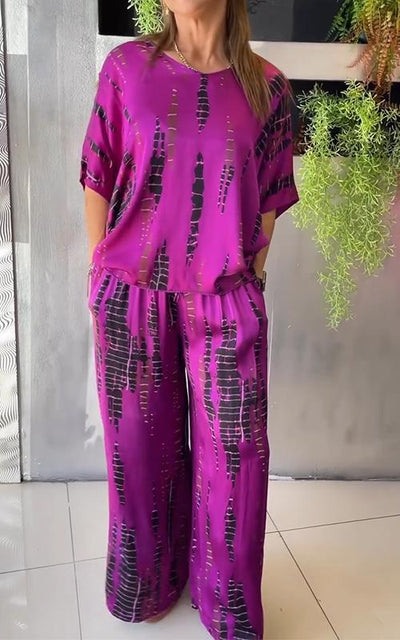 Maelis – Casual Two-Piece Satin Set