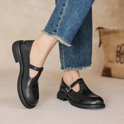 VeldaClássique – Elegant Leather Mary Janes