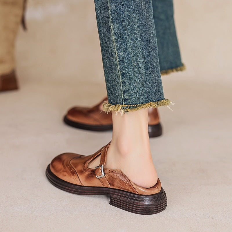 VeldaClássique – Elegant Leather Mary Janes