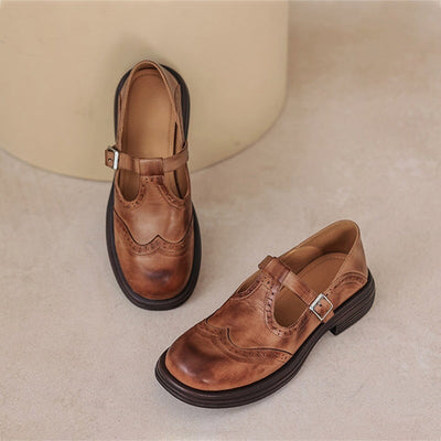 VeldaClássique – Elegant Leather Mary Janes