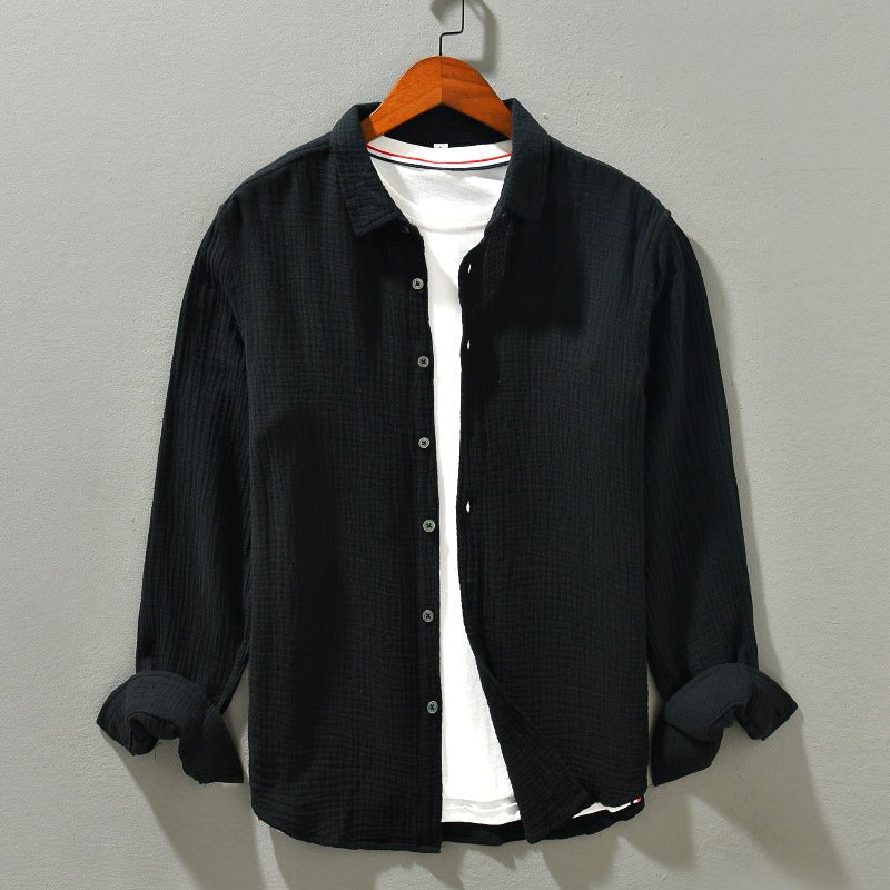 STEPHEN - COTTON SHIRT WITH LONG SLEEVES