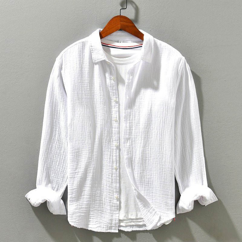 STEPHEN - COTTON SHIRT WITH LONG SLEEVES