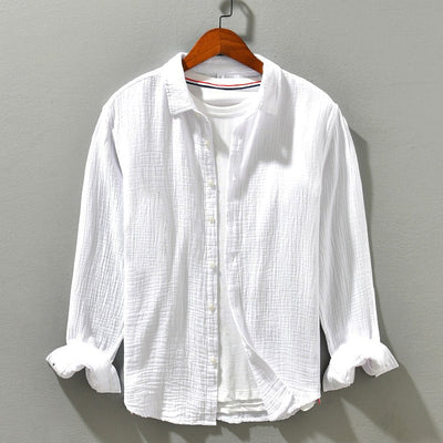 STEPHEN - COTTON SHIRT WITH LONG SLEEVES