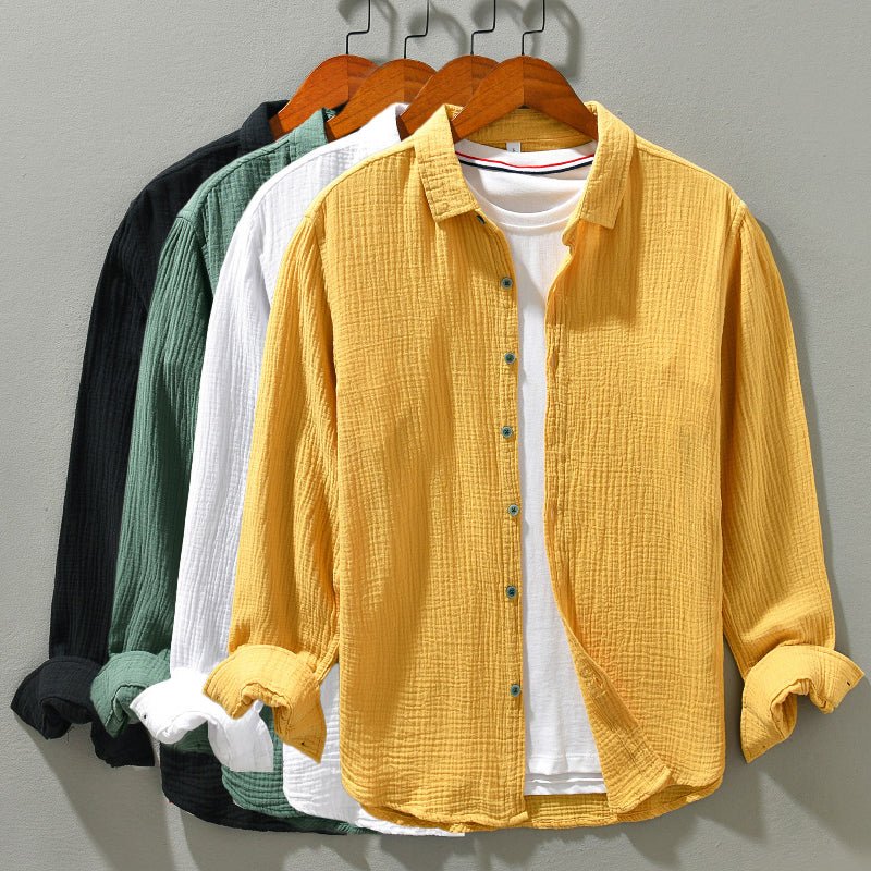 STEPHEN - COTTON SHIRT WITH LONG SLEEVES